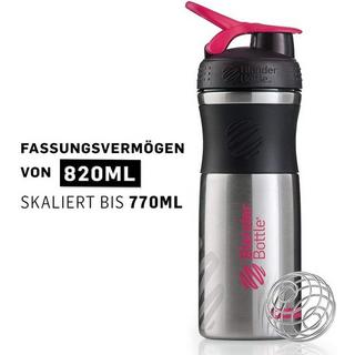 Blender Bottle  28oz / 820ml BlenderBottle Sportmixer Edelstahl, Black/Pink 