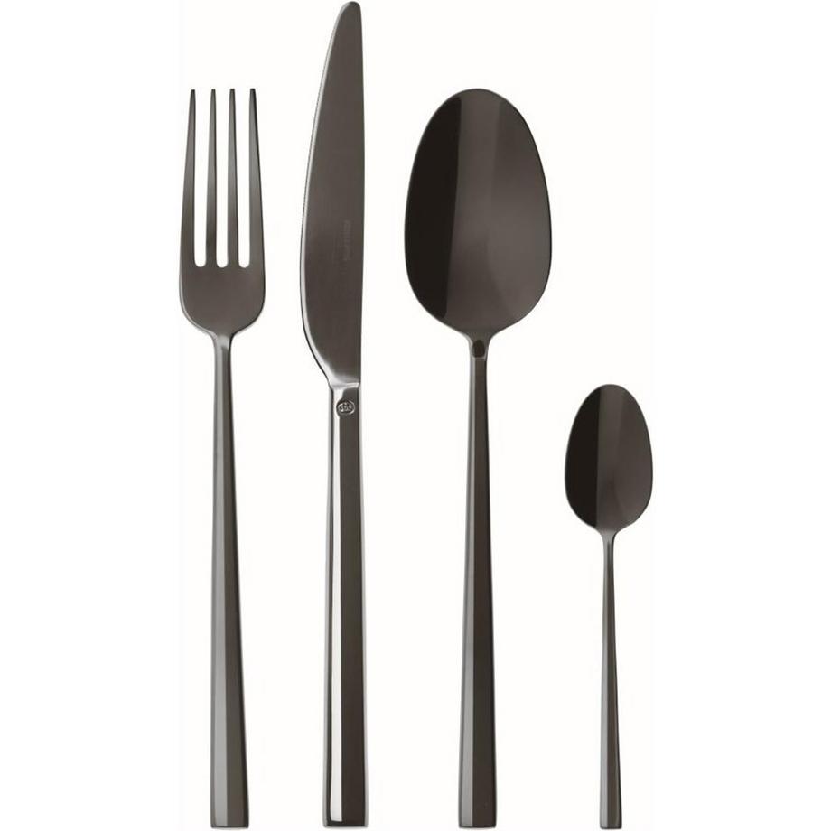 Sambonet  Besteck-Set Rock 24-teilig, Schwarz 