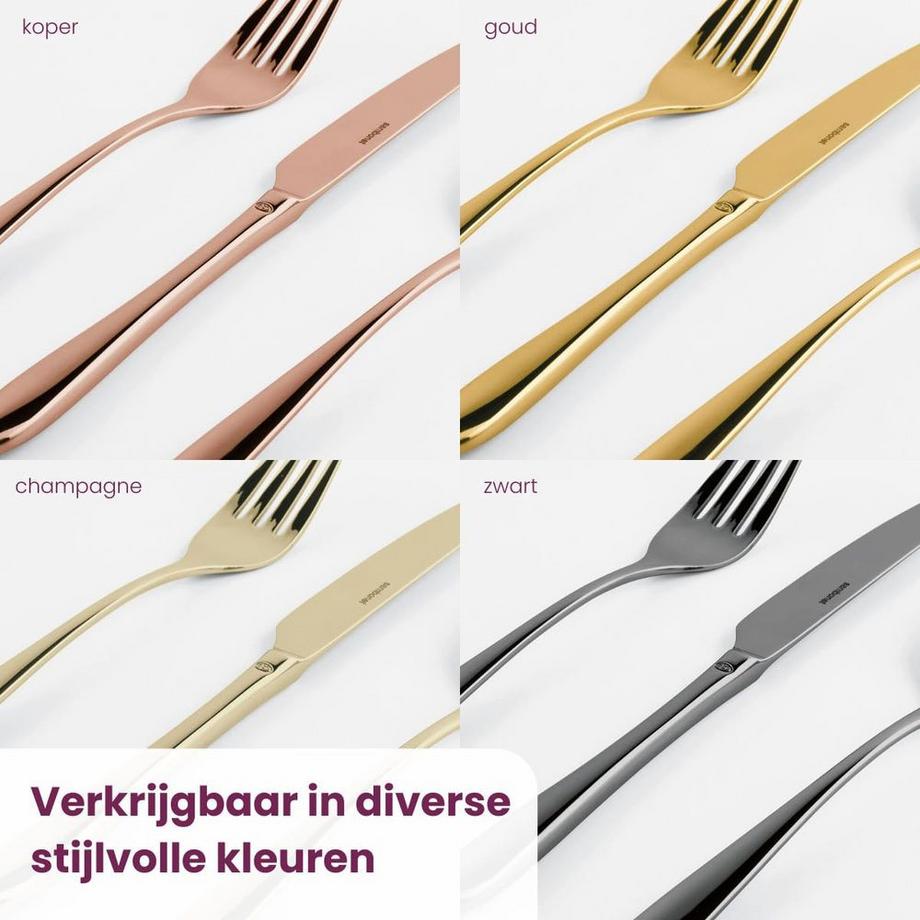 Sambonet  Besteck-Set Rock 24-teilig, Schwarz 