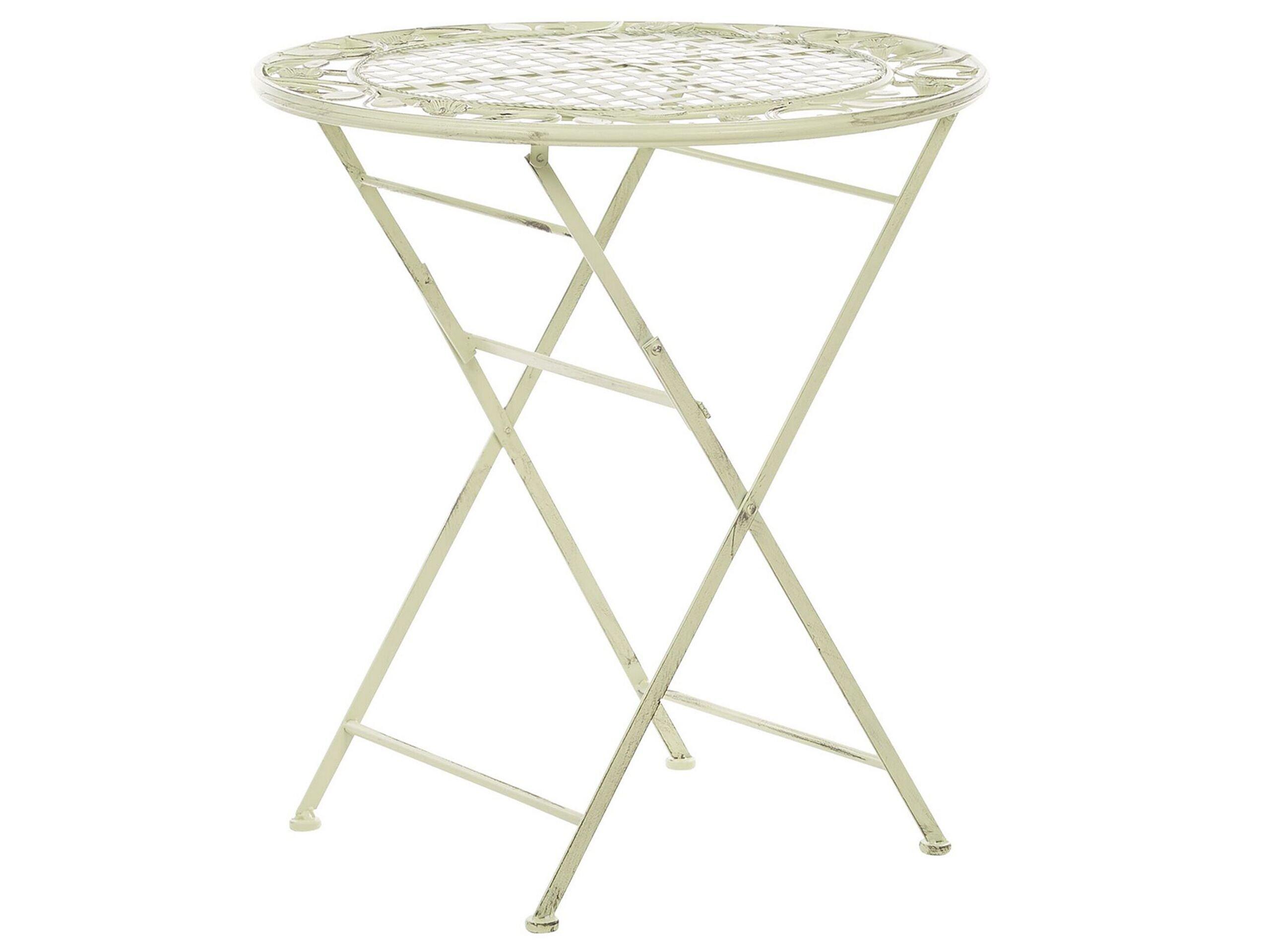 Beliani Table de jardin en Métal Rétro BIVIO  