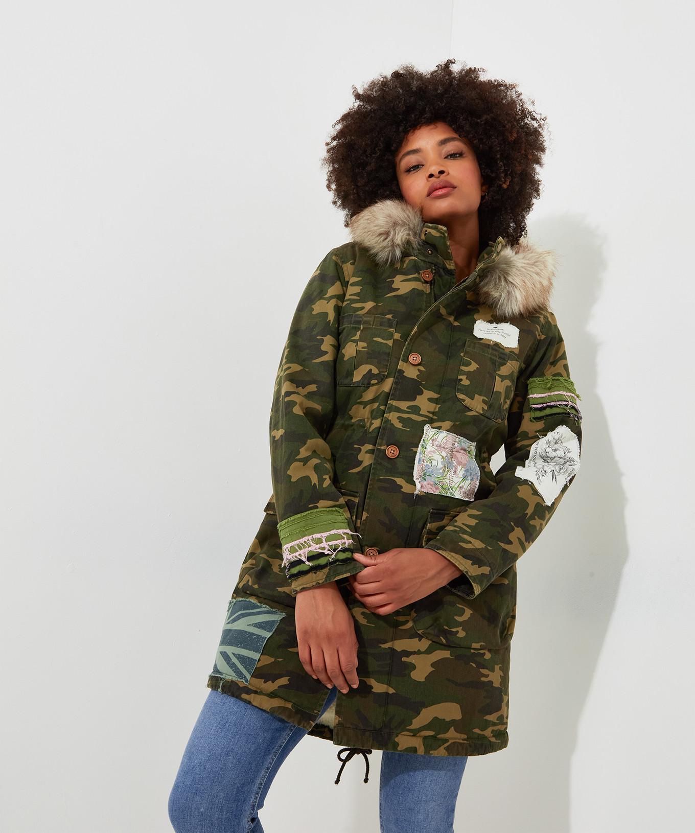 Joe Browns  Boutique Bestickter Camouflage-Parka mit Kapuze 