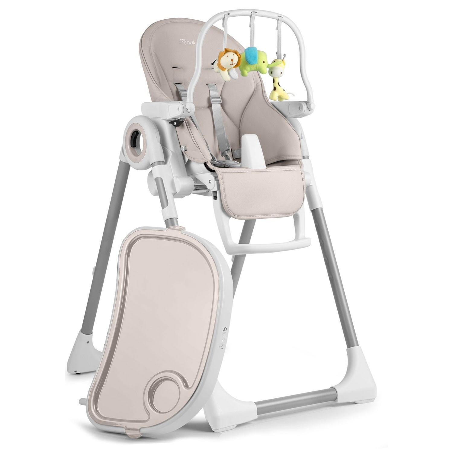 B2X  Chaise de salle à manger avec table, chaise à bascule Belo grise + arche jouet 