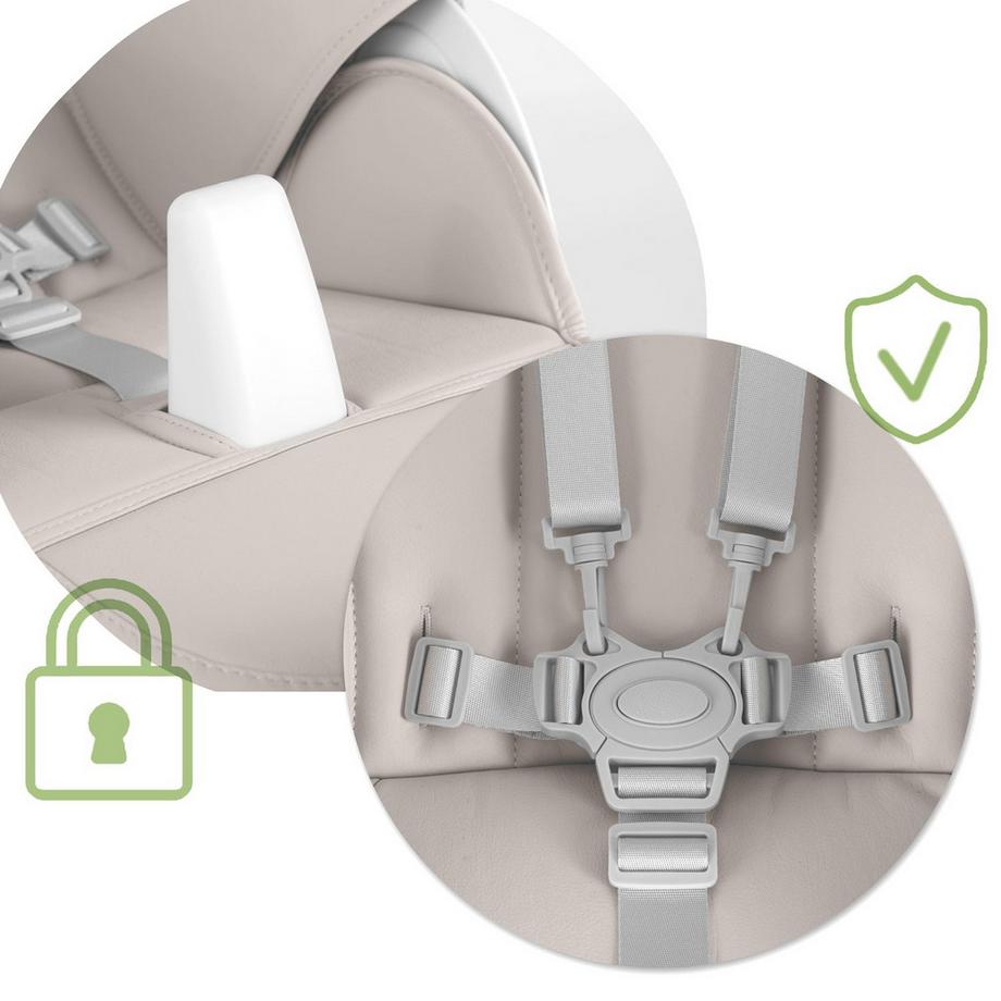 B2X  Sedia da pranzo con tavolo, grigia Sedia a dondolo Belo + arco giocattolo 