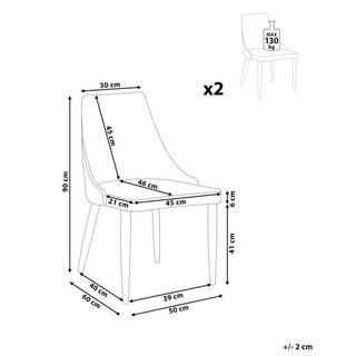 Beliani Esszimmerstuhl aus Polyester Modern CAMINO  