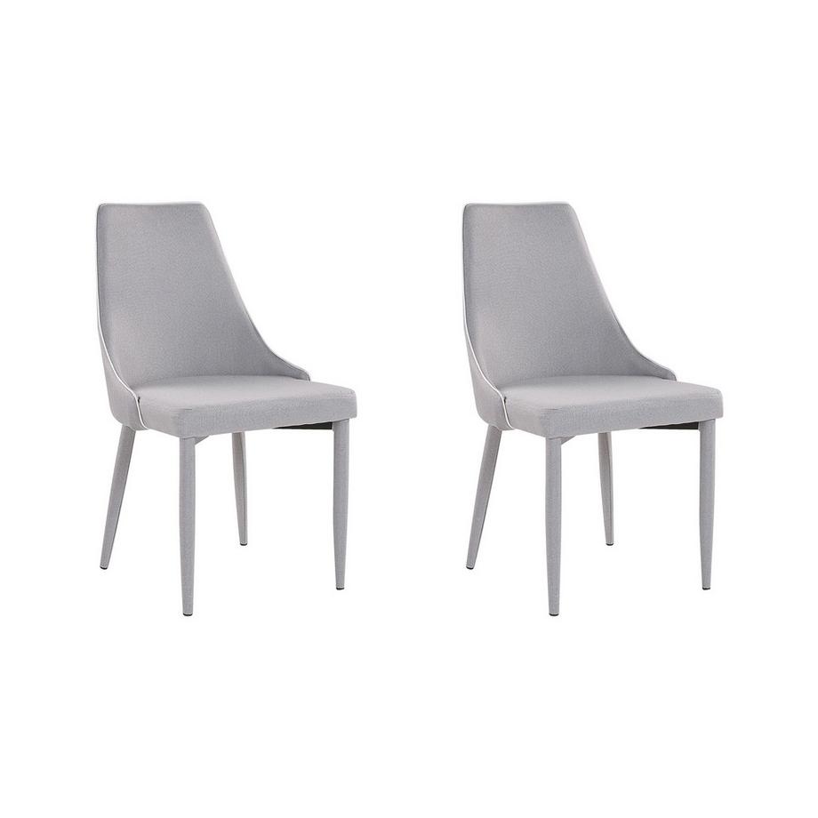 Beliani Lot de 2 chaises de salle à manger en Tissu Moderne CAMINO  