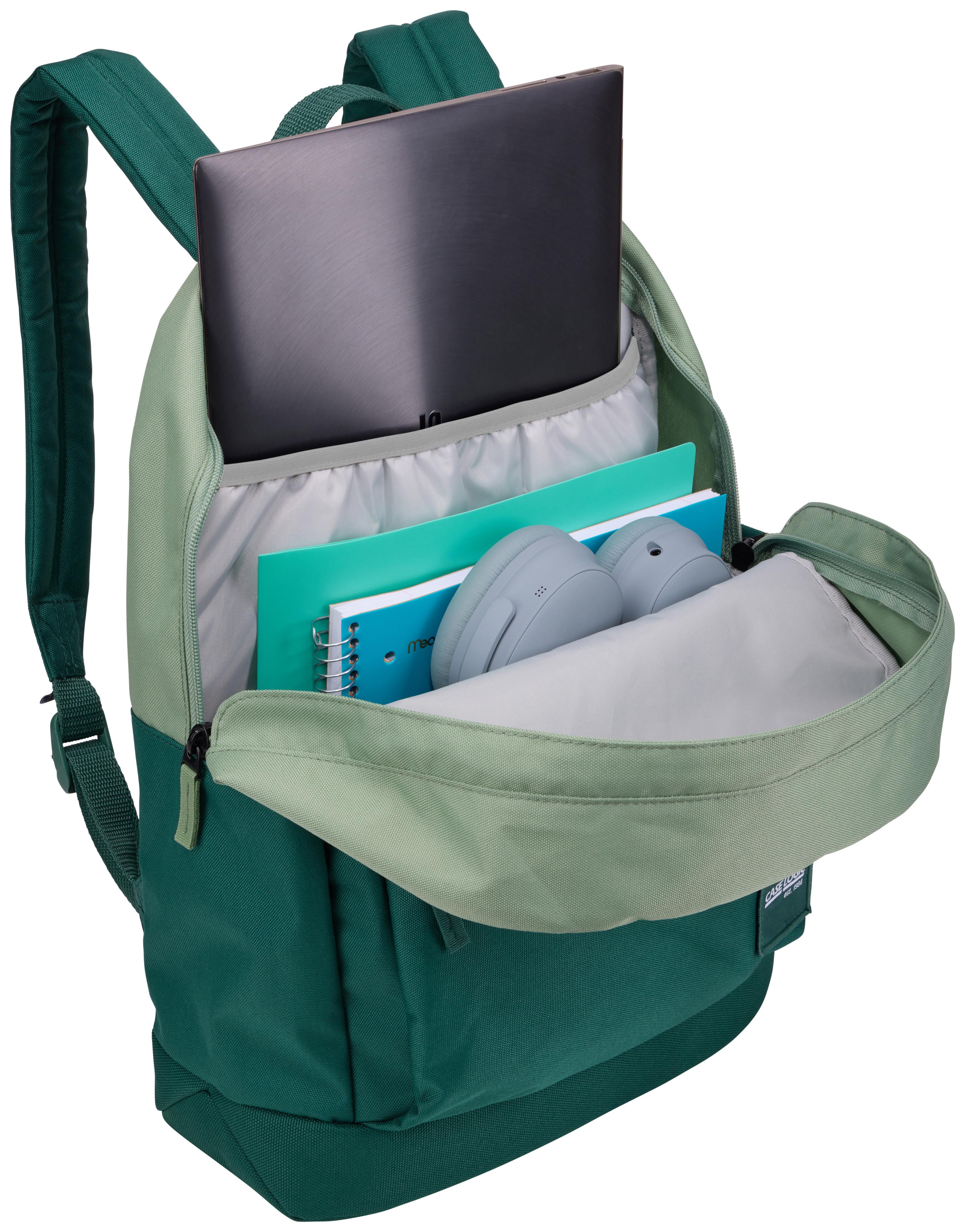 case LOGIC®  Campus CCAM1216 - Islay Green/Smoke Pipe Rucksack Lässiger Rucksack Grün Polyester 