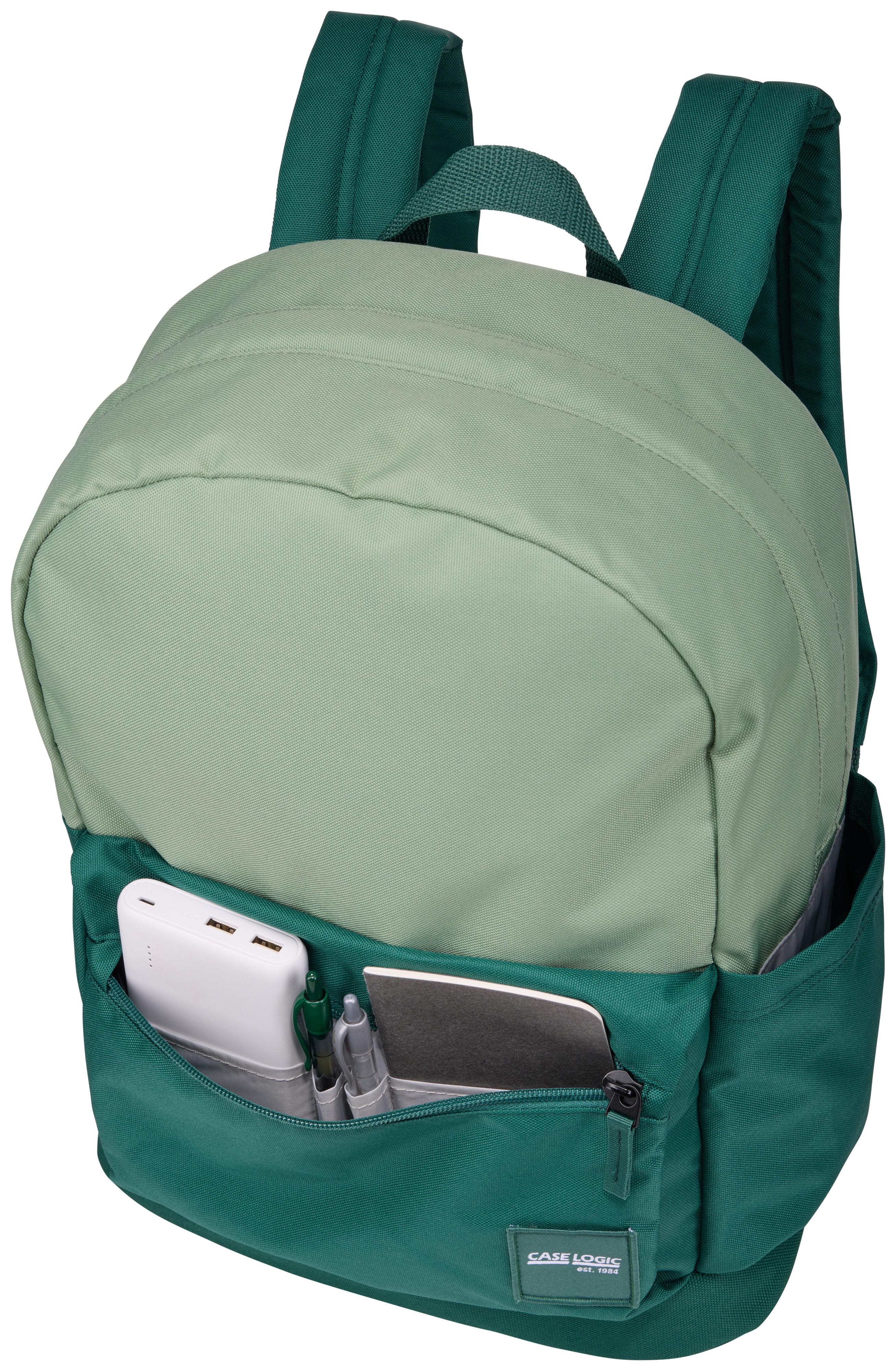 case LOGIC®  Campus CCAM1216 - Islay Green/Smoke Pipe Rucksack Lässiger Rucksack Grün Polyester 