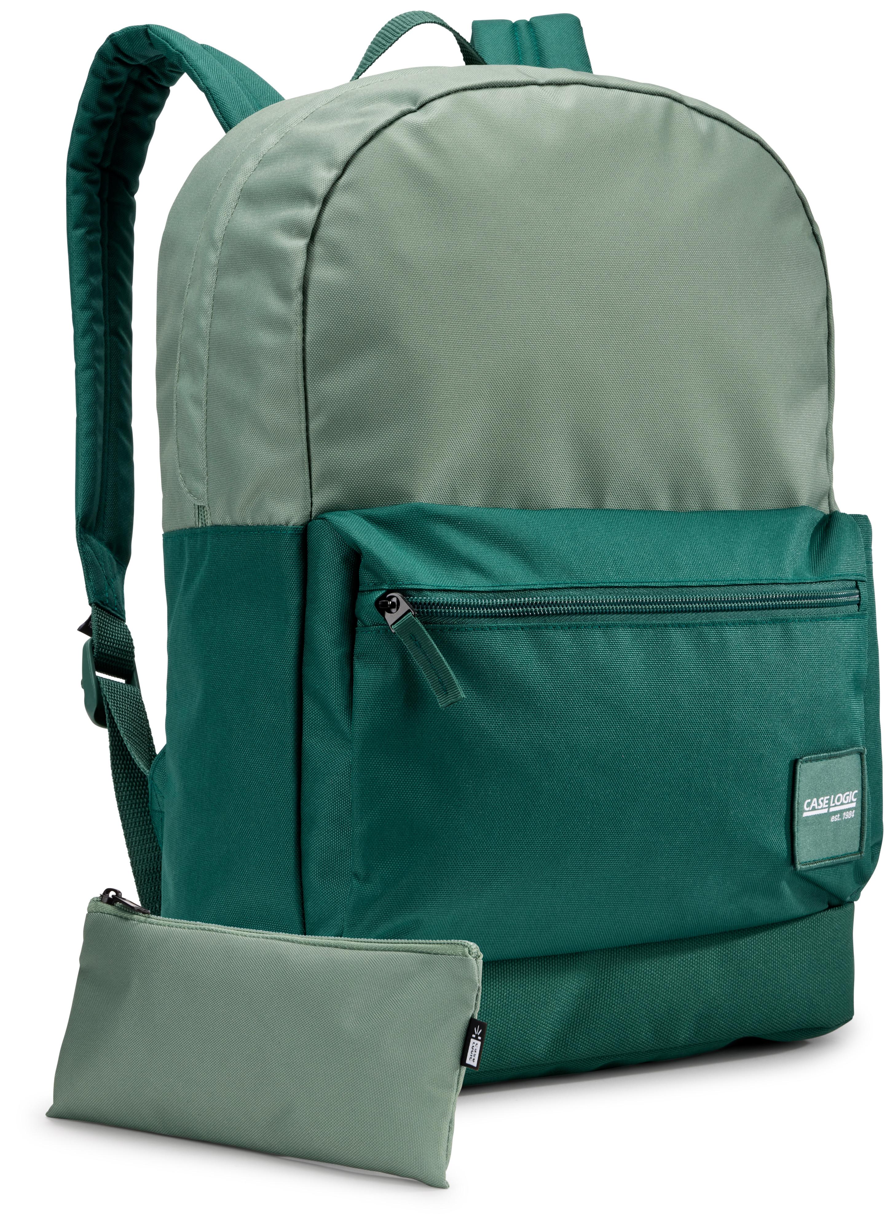 case LOGIC®  Campus CCAM1216 - Islay Green/Smoke Pipe Rucksack Lässiger Rucksack Grün Polyester 