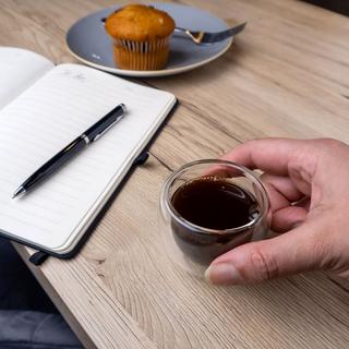 Intirilife Intirilife 4x verre à expresso transparent à double paroi  