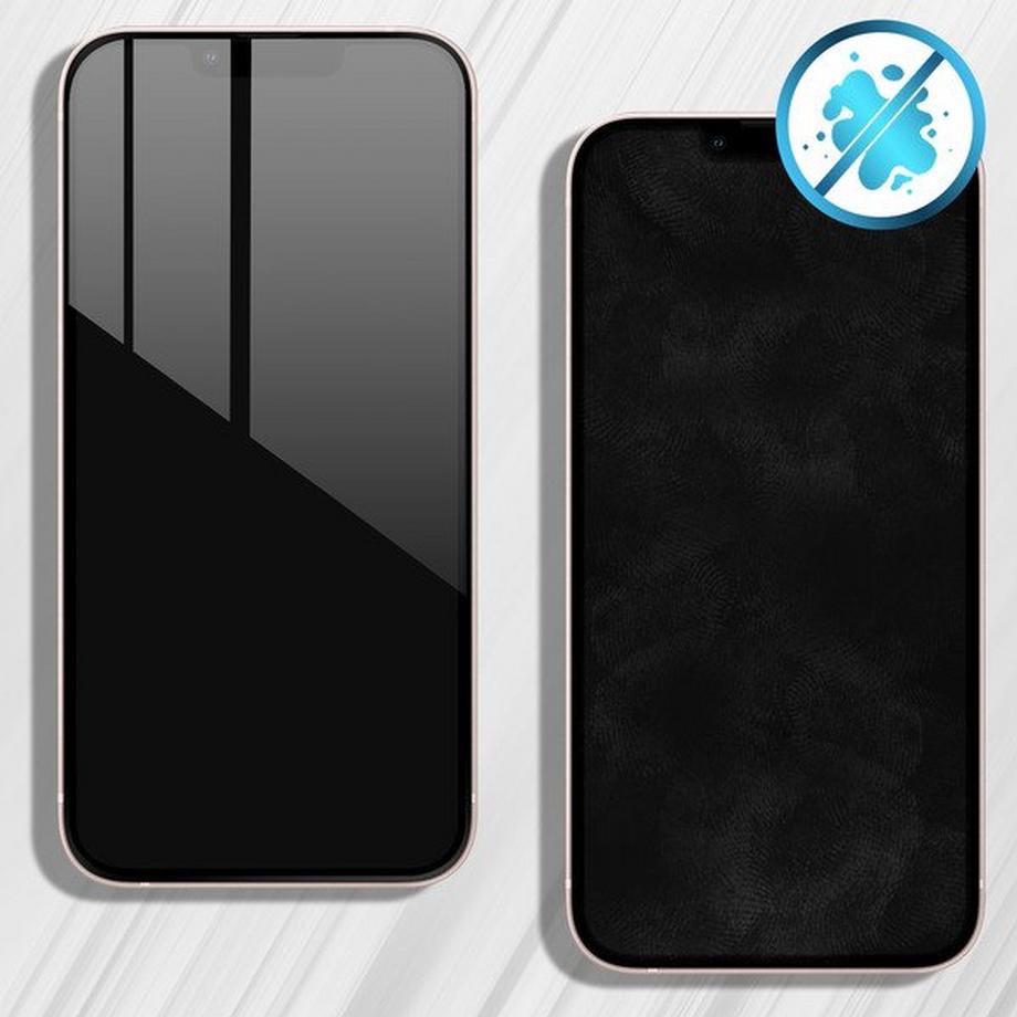Avizar  Verre trempé iPhone 13 biseautés noir 
