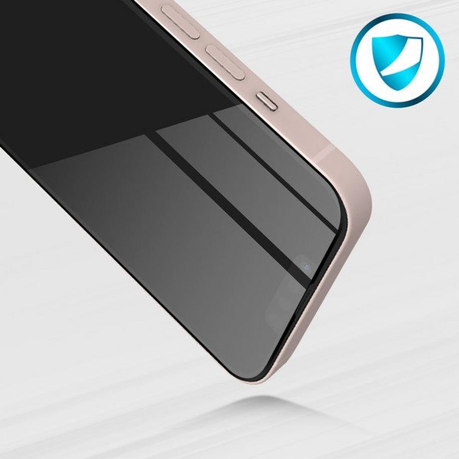 Avizar  Verre trempé iPhone 13 biseautés noir 