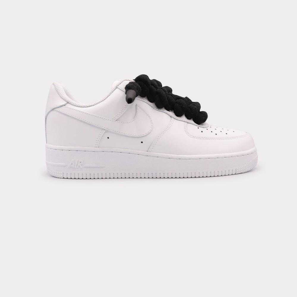 Image of Nike Air Force 1 White - Rope Lace Black Herren Weiss 38.5