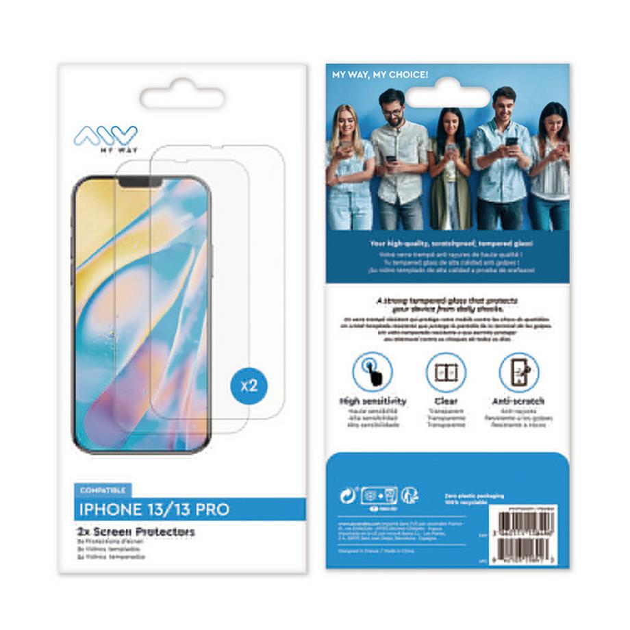 MYWAY  Verre iPhone 13 / 13 Pro Plat 