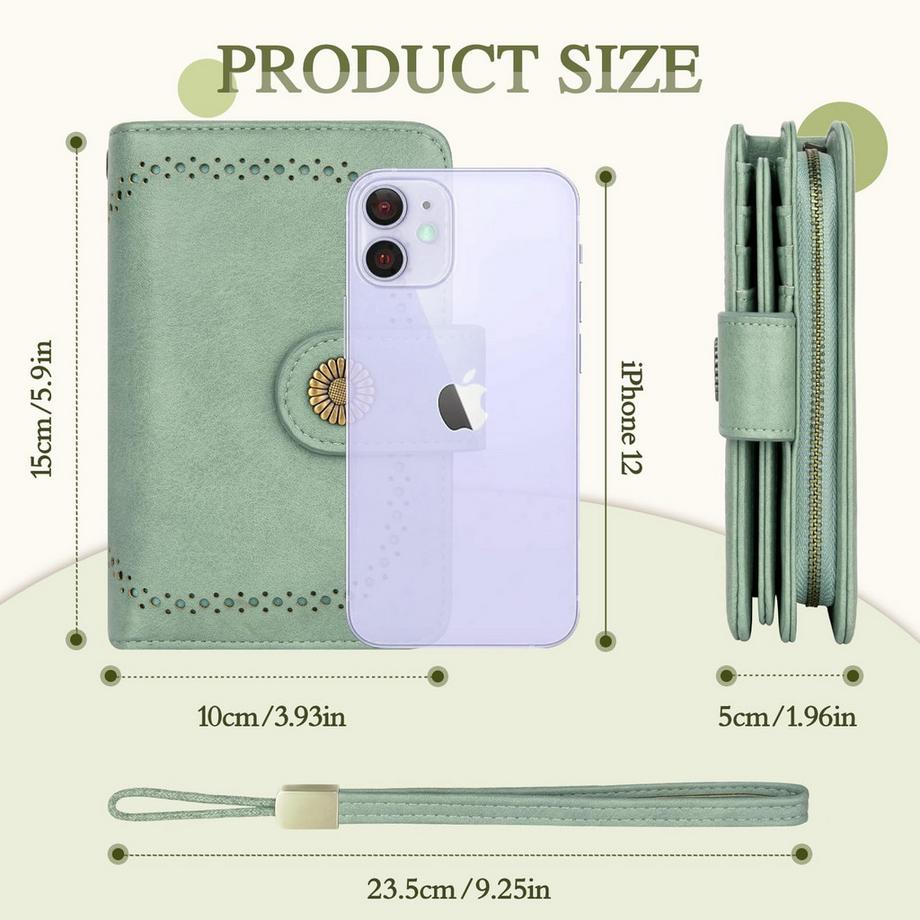 Only-bags.store Portafoglio Grande Capacità Pelle PU Vintage  