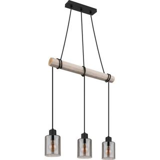 mutoni Lampe à suspension Hadera métal noir mat 3xE27  