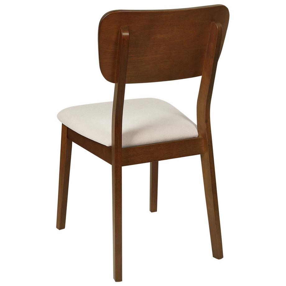 Beliani Esszimmerstuhl 2er Set aus Gummibaumholz Klassisch MINIER  