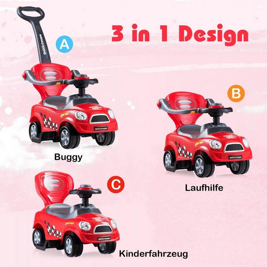 Northix  Voiture à enfourcher 3 en 1 pour enfants 