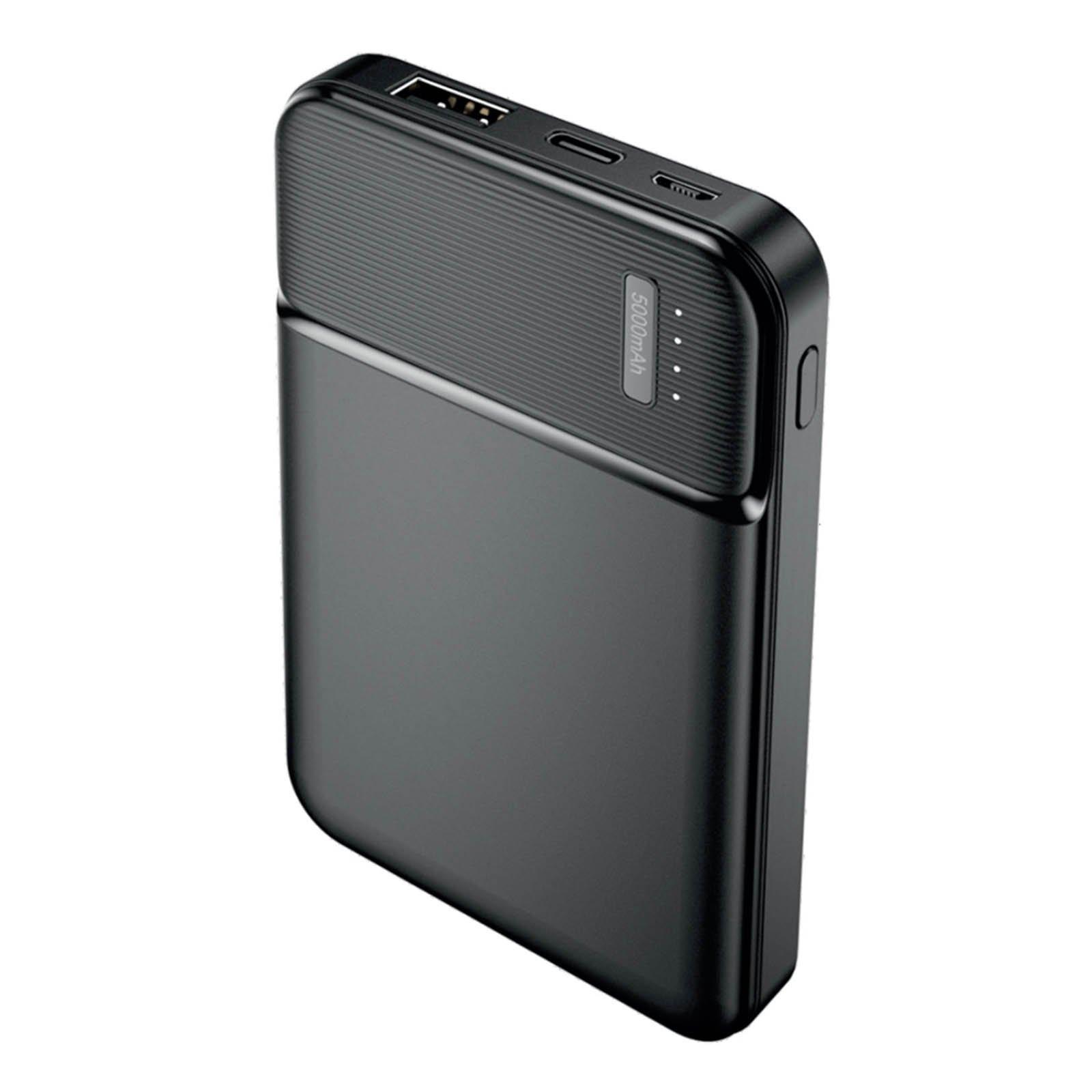 Avizar  Powerbank 5000mAh 2 USB, Maxlife - Nero 