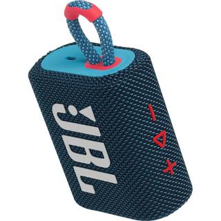 JBL  Go 3 Wasserdichter kabelloser tragbarer Bluetooth-Lautsprecher Blaues und weiàŸes Logo 