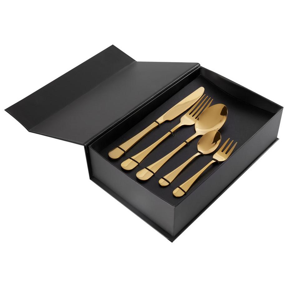 Beliani Besteckset 30-teilig aus Edelstahl  FUSILLI  