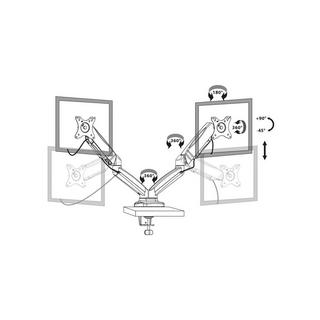 Port Designs  901105 supporto da tavolo per Tv a schermo piatto 81,3 cm (32") Nero 