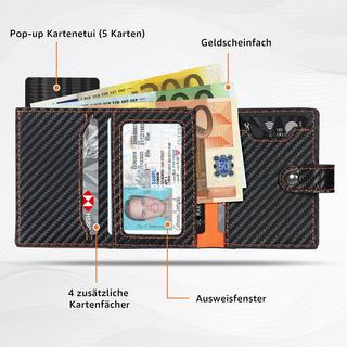 Only-bags.store Schlankes Portemonnaie mit Münzfach RFID Schutz  