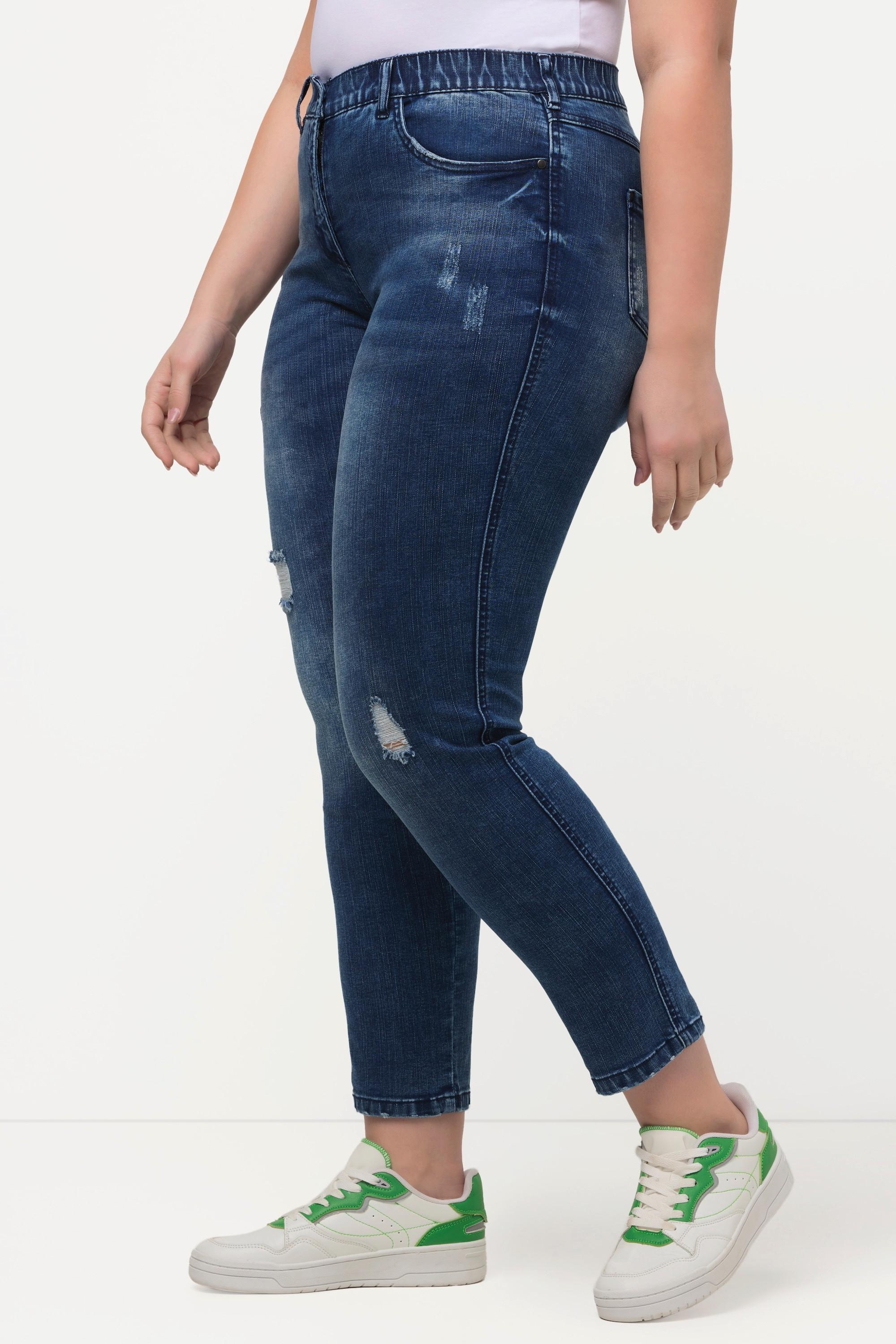 Ulla Popken  Jeans Sarah, Destroy-Effekte, schmale 5-Pocket-Form 