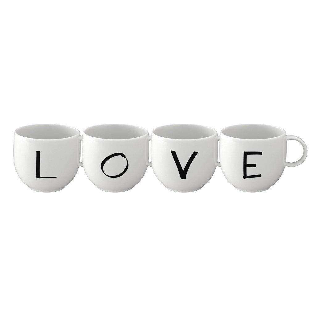 Image of Becher Set LOVE 4tlg. Letters Becher Set LOVE 4tlg. Letters