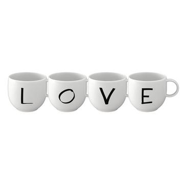 Mug set LOVE 4pcs. Letters