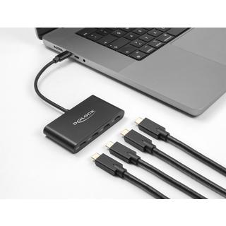 DeLock  USB 3.2 Gen 1 USB TypeC„¢ Hub mit 3 x USB TypeC„¢ Buchse + 1 x USB TypeC„¢ PD 100 Watt 