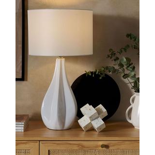 Beliani Lampe à poser en Porcelaine Glamour SANTEE  