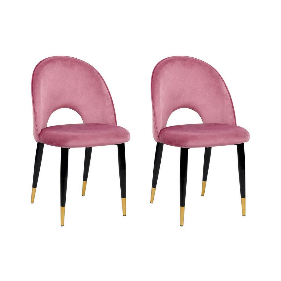 Beliani Set di 2 sedie da pranzo en Velluto Glamour MAGALIA  