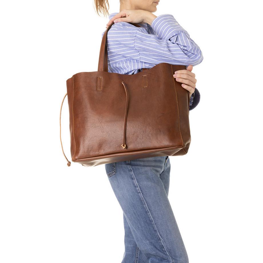 Viola Castellani Sac à bandoulière avec fermeture à lacets en cuir  