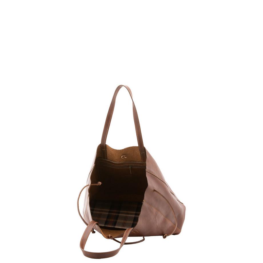 Viola Castellani Sac à bandoulière avec fermeture à lacets en cuir  