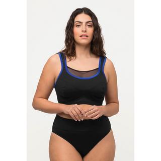 Ulla Popken  Reggiseno sportivo senza ferretto con mesh, spalline larghe e coppa C-E 