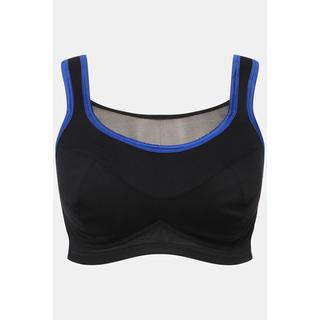 Ulla Popken  Reggiseno sportivo senza ferretto con mesh, spalline larghe e coppa C-E 