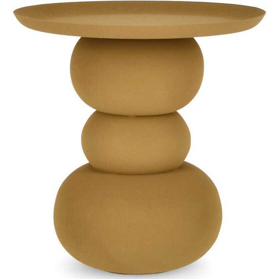 mutoni Tavolino Alpa rotondo color senape 41  