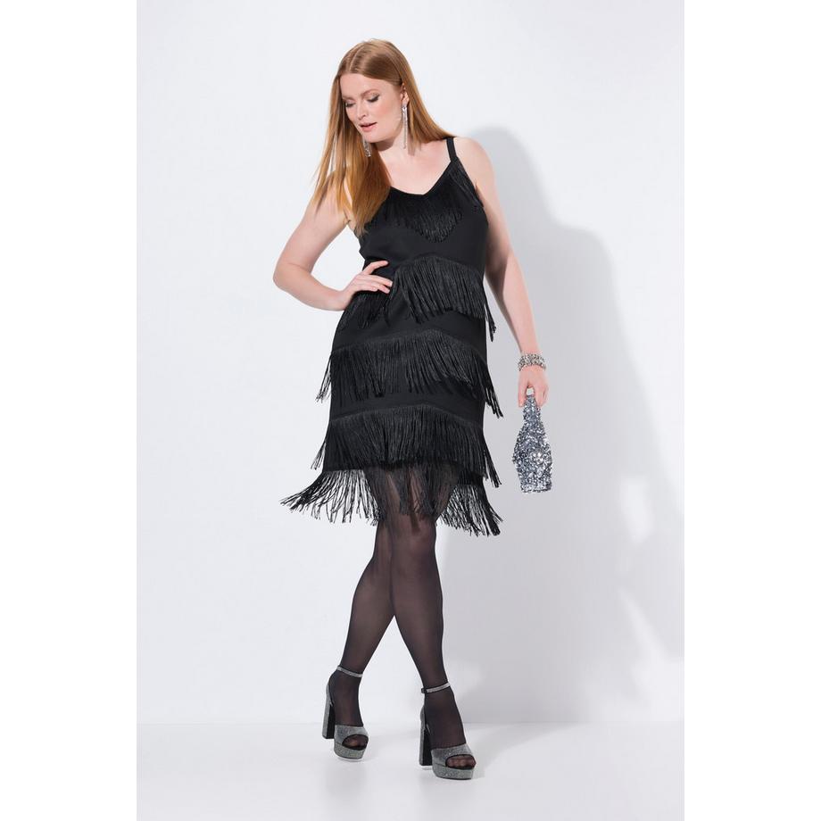 Ulla Popken Ärmelloses Fransenkleid  