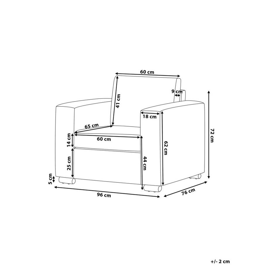 Beliani Sessel aus Echtleder Retro HELSINKI  