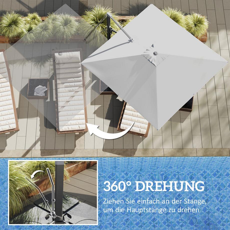 Outsunny parapluie déporté  