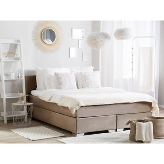 Beliani Boxspring Bett aus Samtstoff Modern CONSUL  