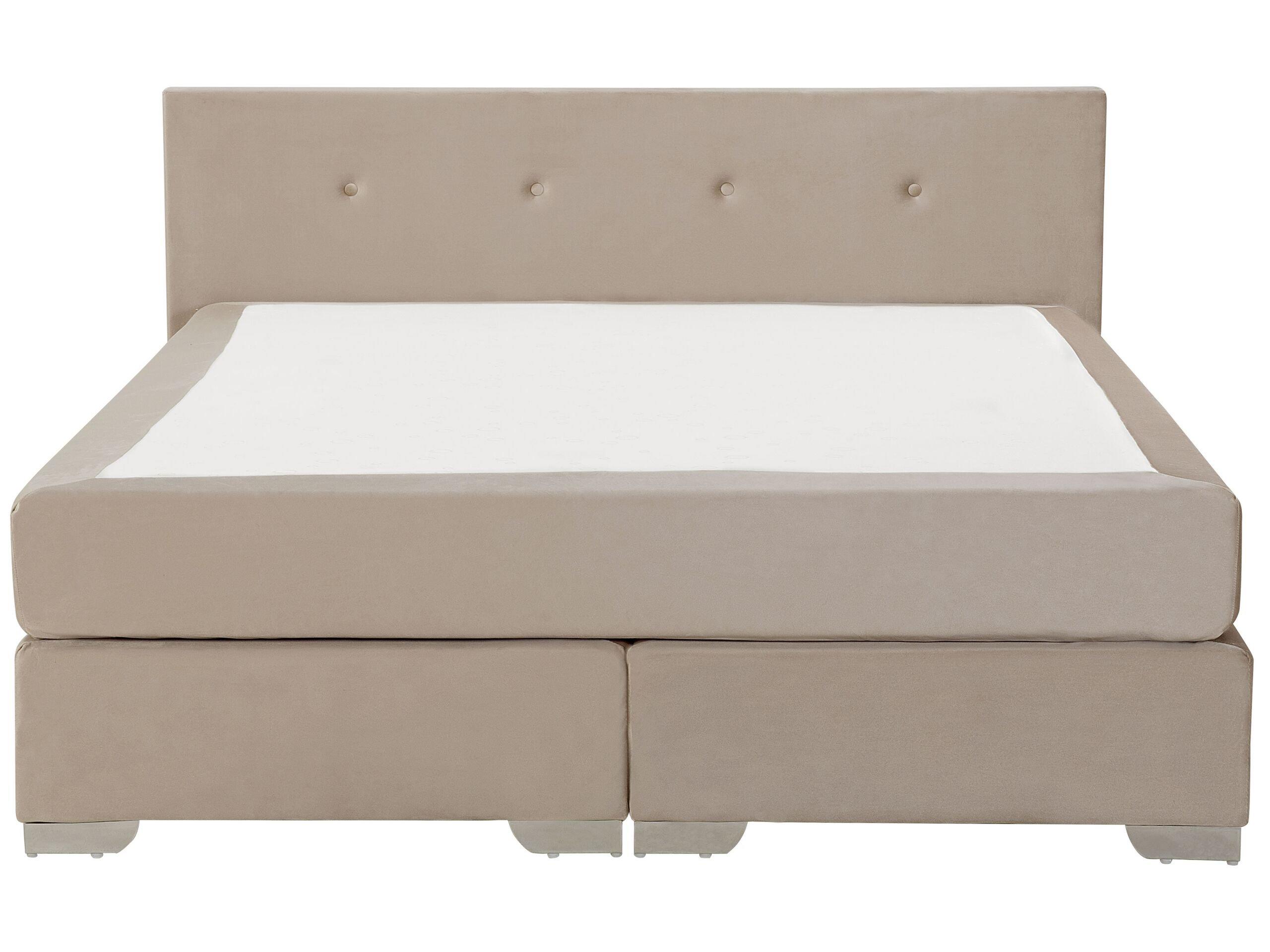 Beliani Boxspring Bett aus Samtstoff Modern CONSUL  