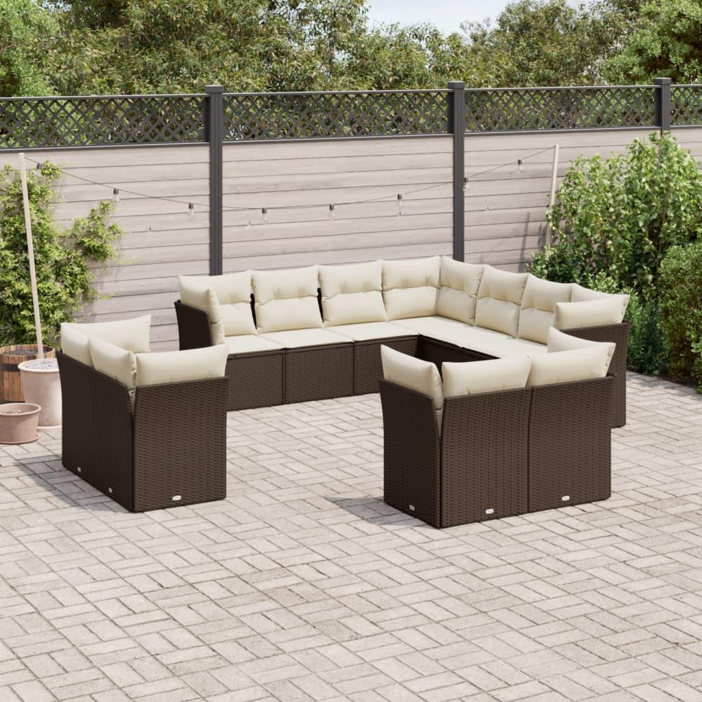 VidaXL set divano da giardino Polirattan  