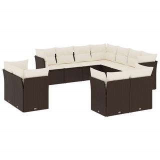 VidaXL set divano da giardino Polirattan  