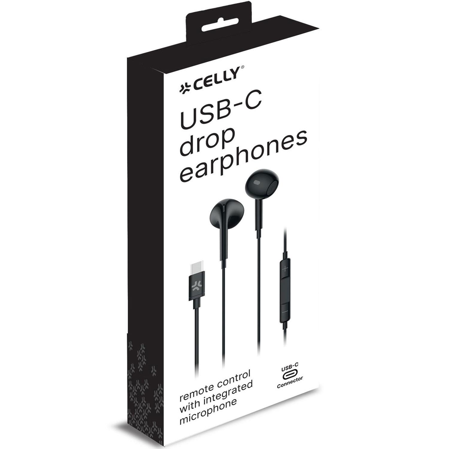 Celly  UP1300 Stereo-Headset Drop USB-C Schwarz 