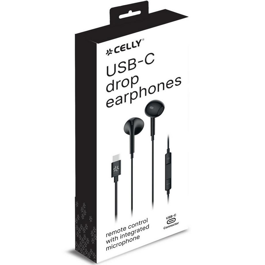 Celly  UP1300 Stereo-Headset Drop USB-C Schwarz 