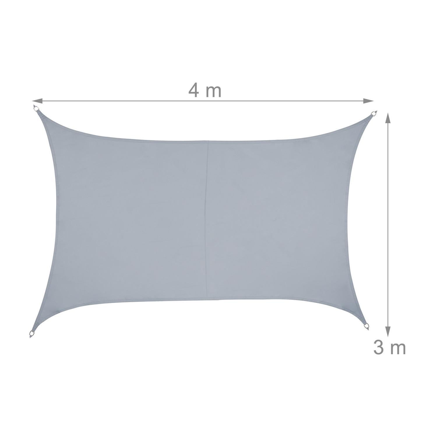 B2X Voile d'ombrage rectangulaire gris clair  