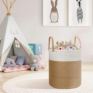 Alopini Gewebter Wäschekorb aus Baumwolle  