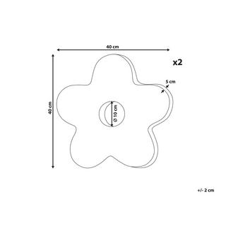 Beliani Dekokissen 2er Set aus Bouclé Modern CAMPONULA  