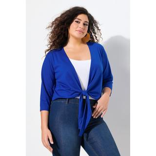 Ulla Popken Jersey Bolero kurze Jacke 3/4-Arm Saumknoten  